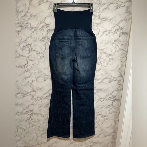 Oh Baby by Motherhood Jeans Size Large Cute Denim Blue Jeans Stretch Full Panel - Picture 3 of 3